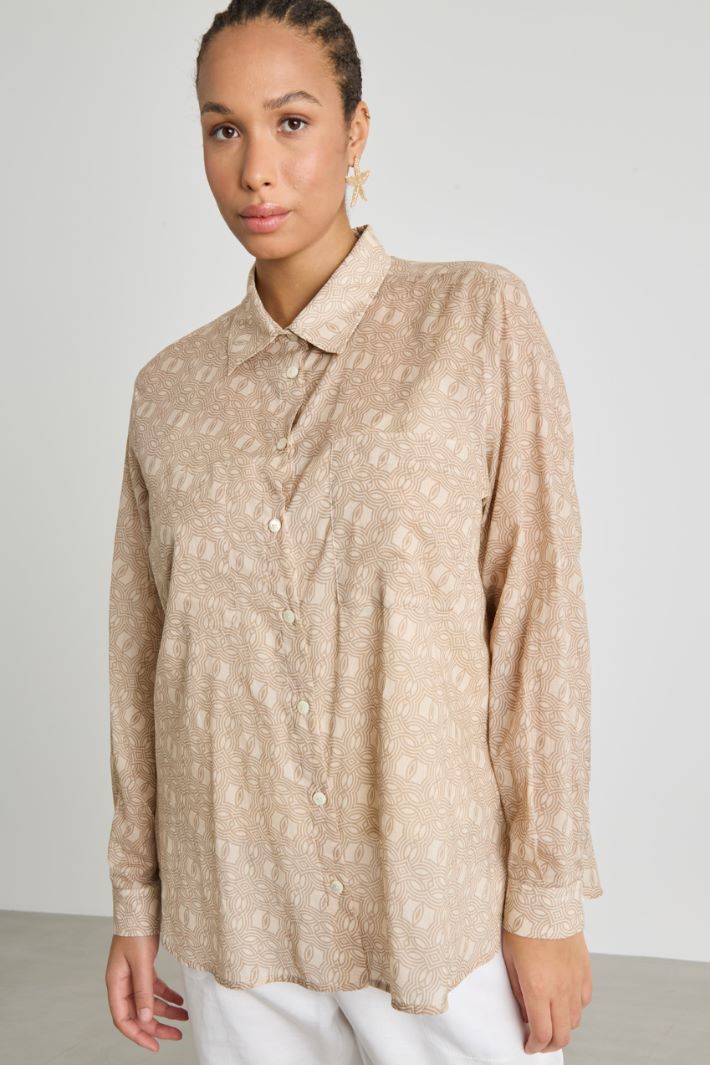 Camicia in mussola stampata Intrend - 2