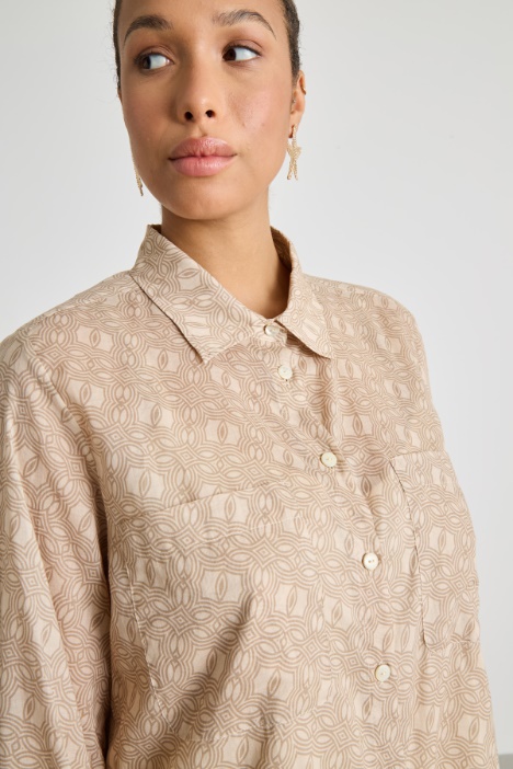 Camicia in mussola stampata