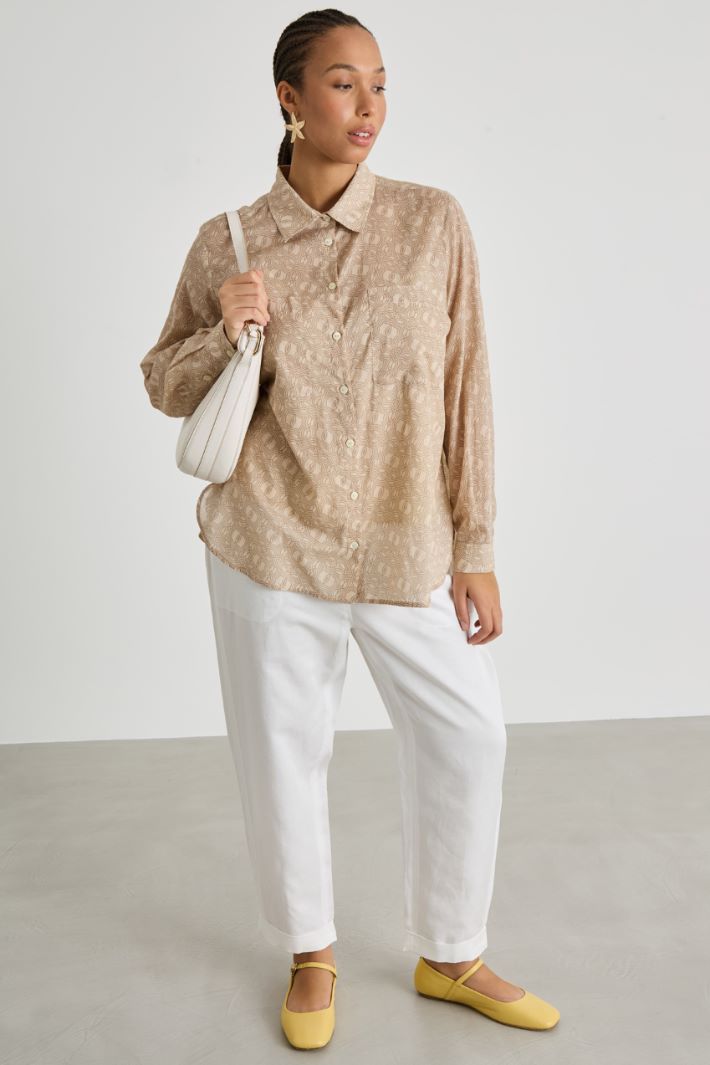 Camicia in mussola stampata Intrend