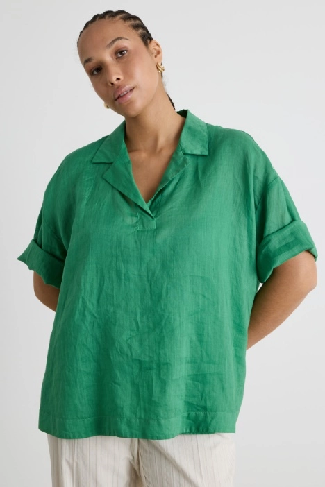 Ramie Blouse and Camisole Set - Intrend