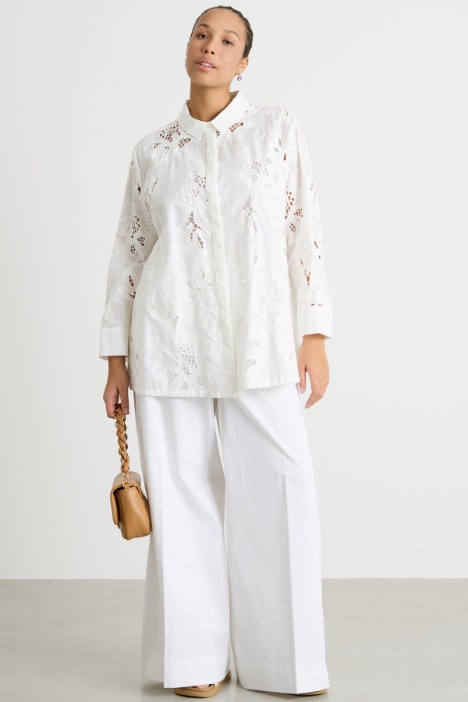 Casacca in mussola ricamata Intrend