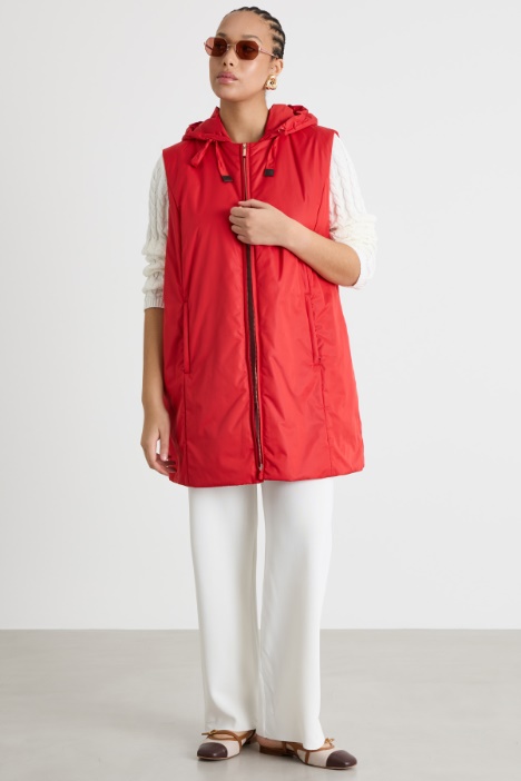Water-repellent technical canvas gilet Intrend
