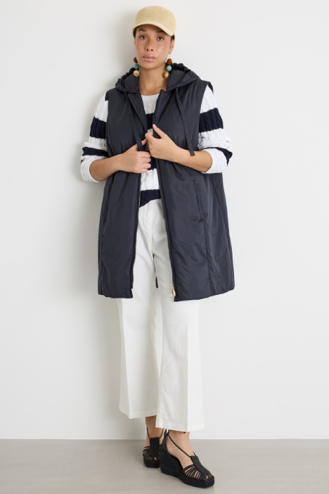 Water-repellent technical canvas gilet Intrend