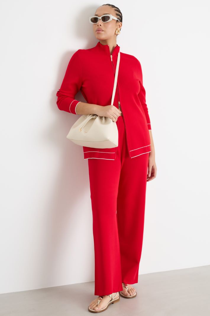 Pantaloni in maglia di viscosa Intrend