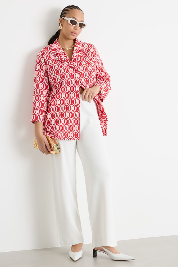 Pantaloni in maglia di viscosa Intrend