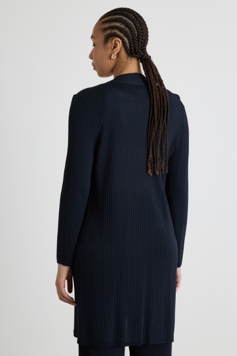 Cardigan open-front a coste