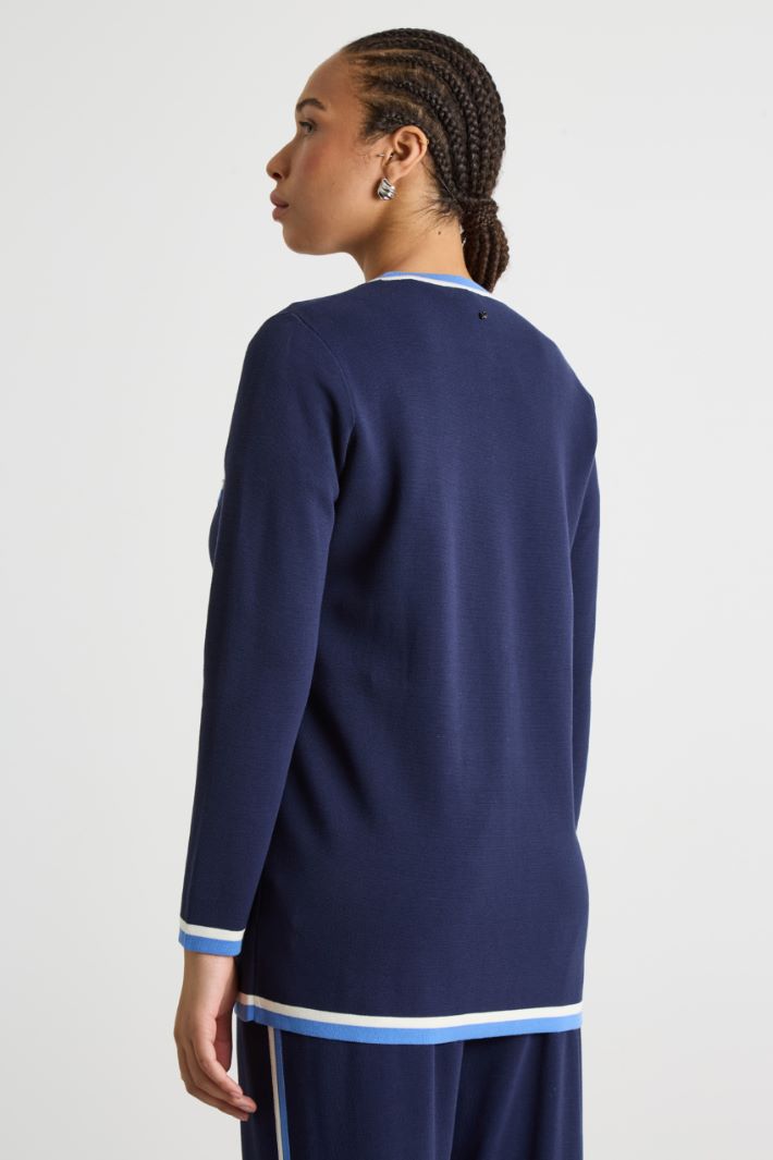 Contrast-detail cardigan Intrend - 4