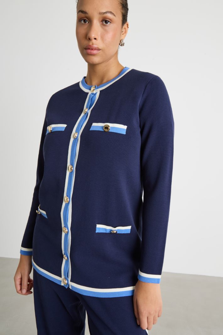 Contrast-detail cardigan Intrend - 2