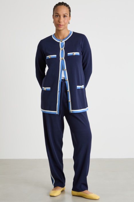 Contrast-detail cardigan Intrend