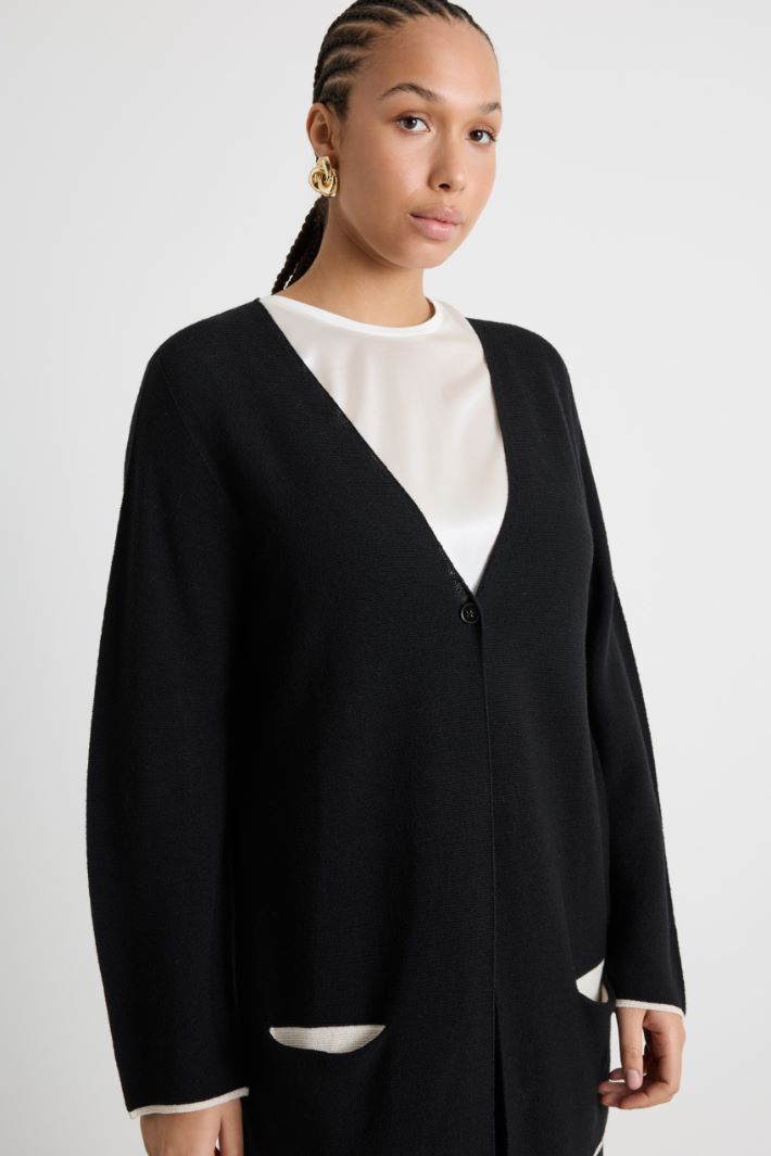 Cardigan with contrast detailing Intrend - 3