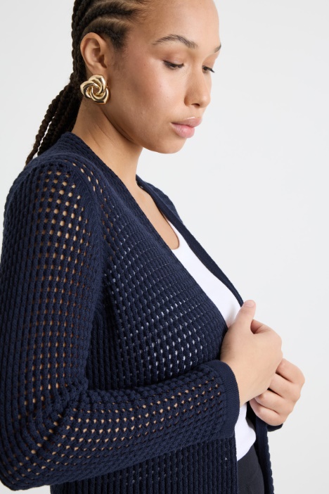 Cardigan a punto traforato