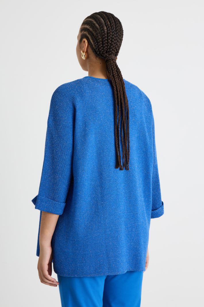 Cocoon cardigan in crepe yarn Intrend - 4