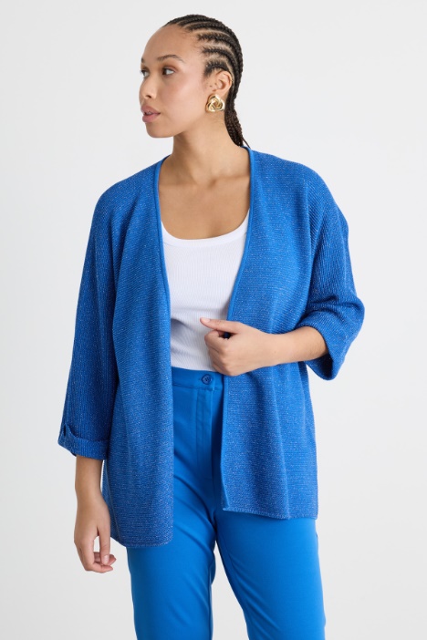 Cocoon cardigan in crepe yarn Intrend