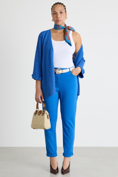 Cárdigan cocoon de hilo crepé Intrend