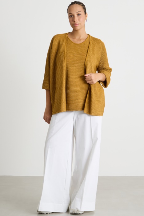 Cocoon cardigan in crepe yarn Intrend
