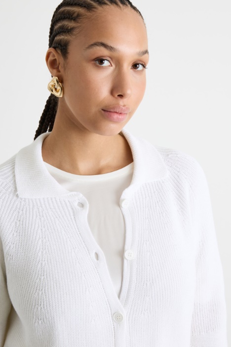 Cardigan modello polo