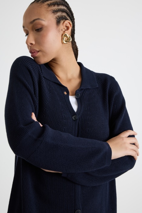 Cardigan modello polo