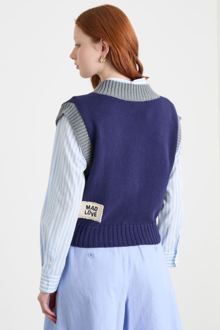 Slim-fit knitted vest Intrend - 4