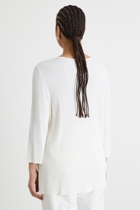 Maglia ampia a coste