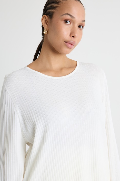 Maglia ampia a coste