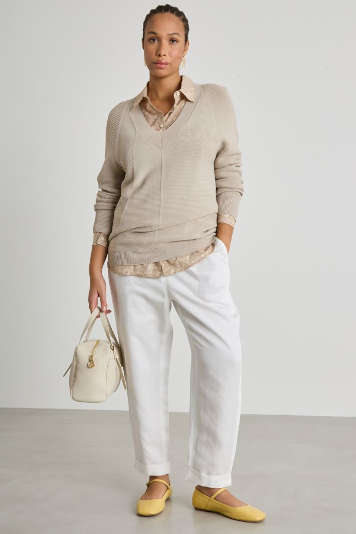 Crepe-knit jumper Intrend