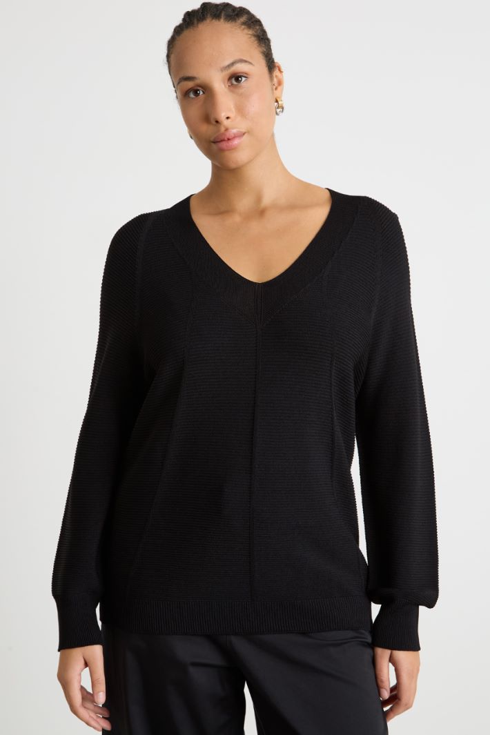 Crepe-knit jumper Intrend - 2