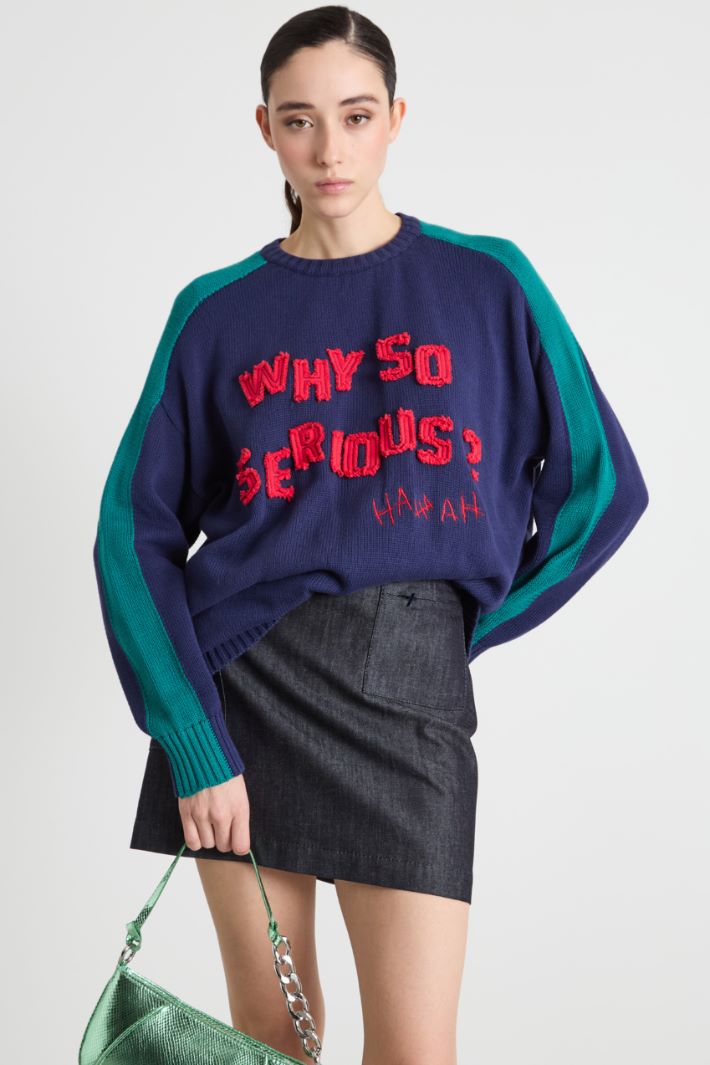 Oversized jumper with appliqué Intrend - 2