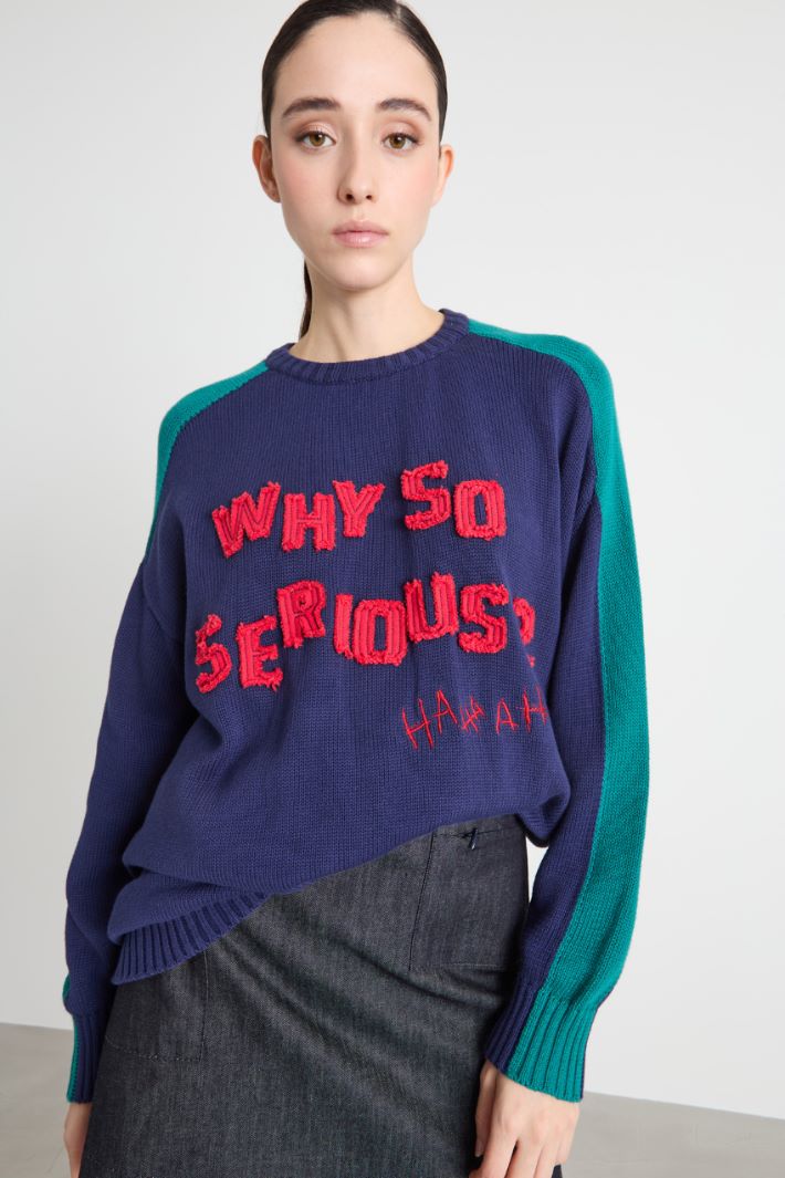 Oversized jumper with appliqué Intrend - 3