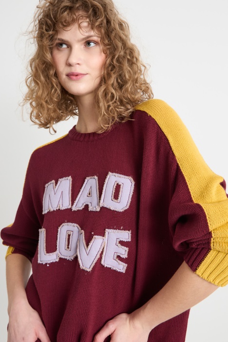Maglia oversize con appliqué