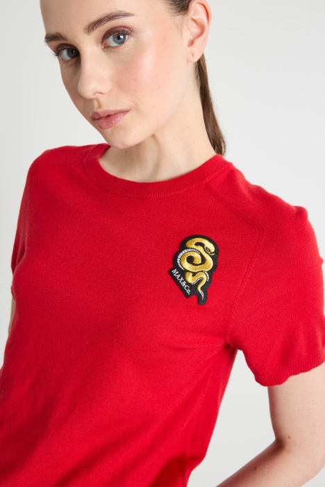 Maglia a maniche corte con patch