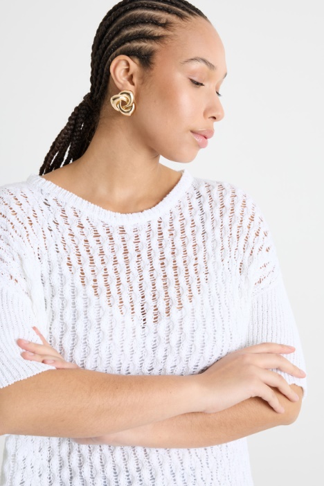 Jersey de hilo de cinta calado