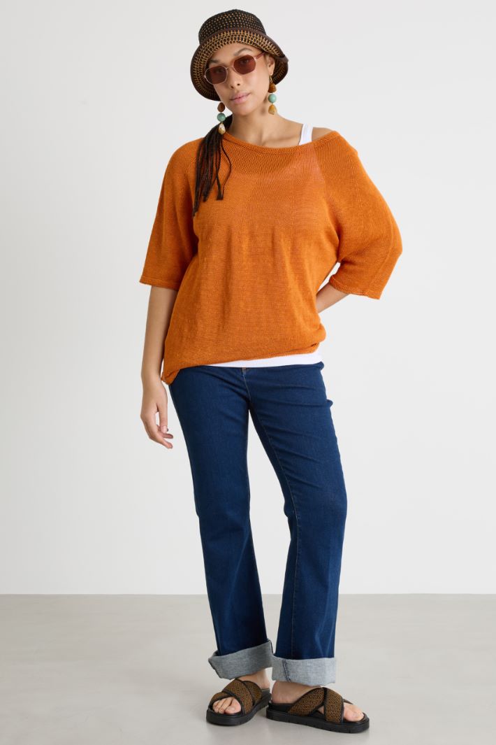 Jersey con amplio escote barco Intrend