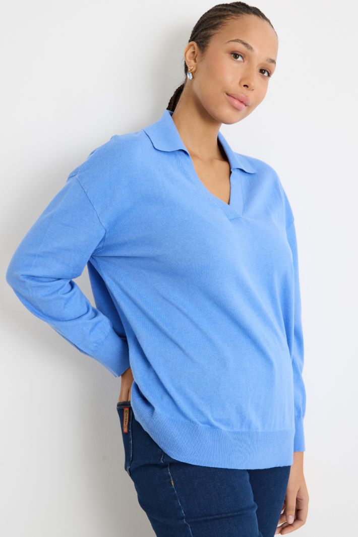 Wide-neck polo jumper Intrend - 2