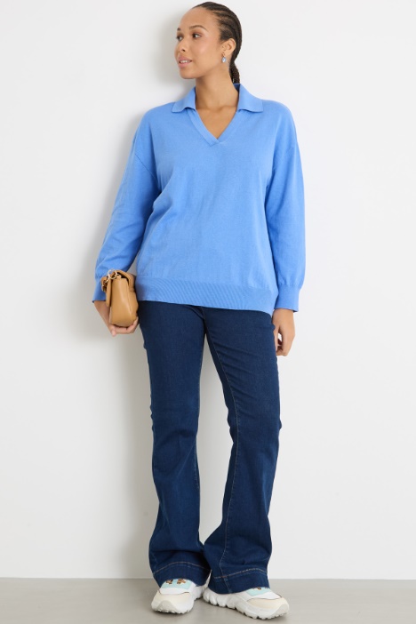 Wide-neck polo jumper Intrend