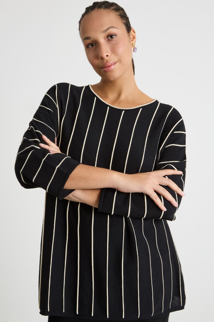 Contrast-rib jumper Intrend - 2