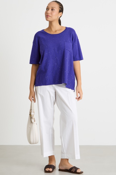 Micro-sequin knitted top Intrend