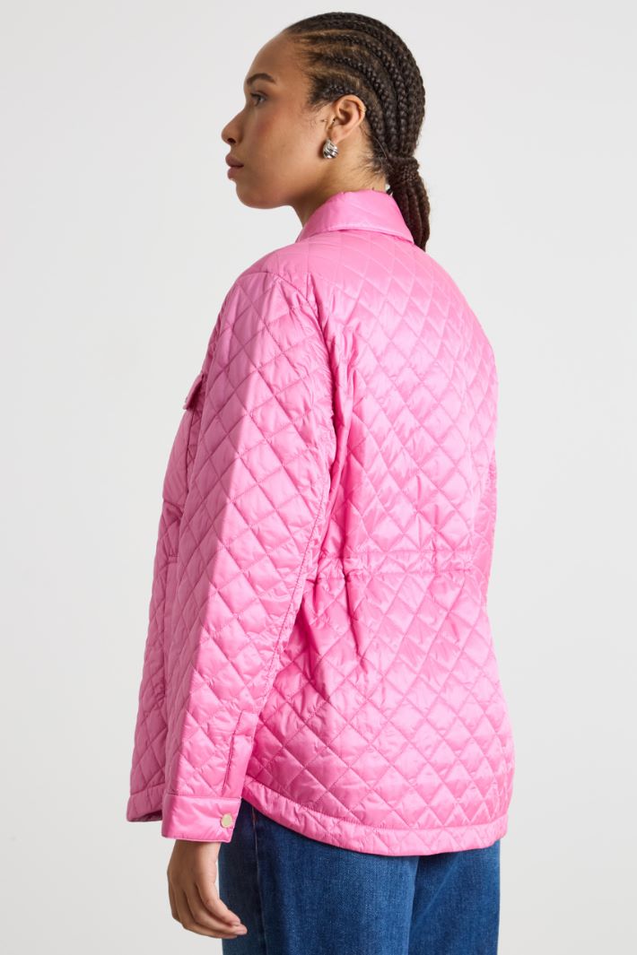 Padded jacket in water-repellent iridescent canvas Intrend - 4