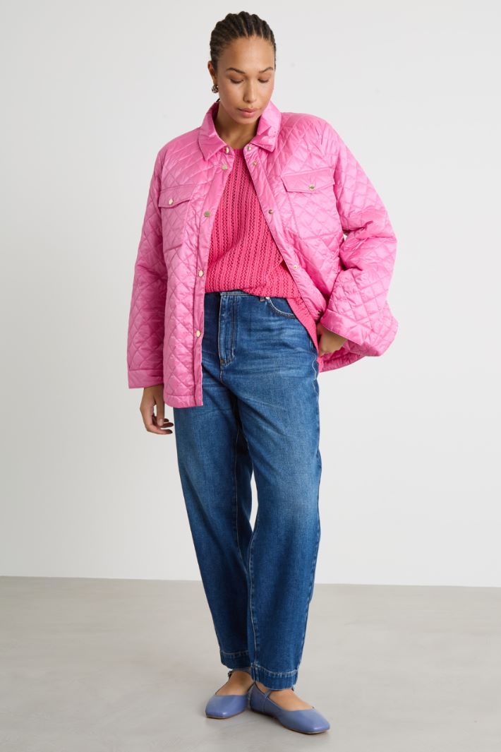 Padded jacket in water-repellent iridescent canvas Intrend