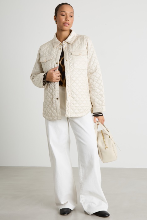 Padded jacket in water-repellent iridescent canvas Intrend