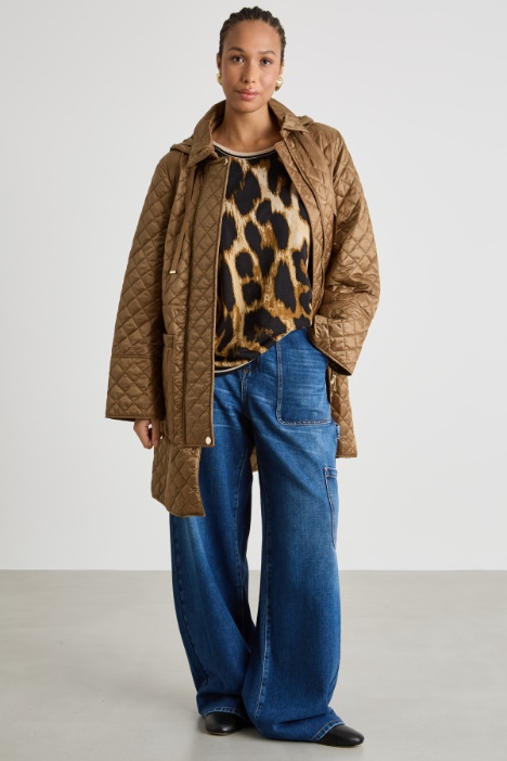 Longline quilted coat Intrend
