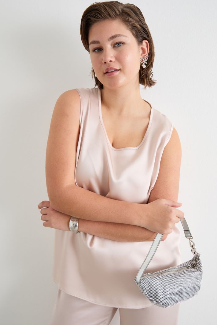 Rhinestone mesh bag Intrend - 5