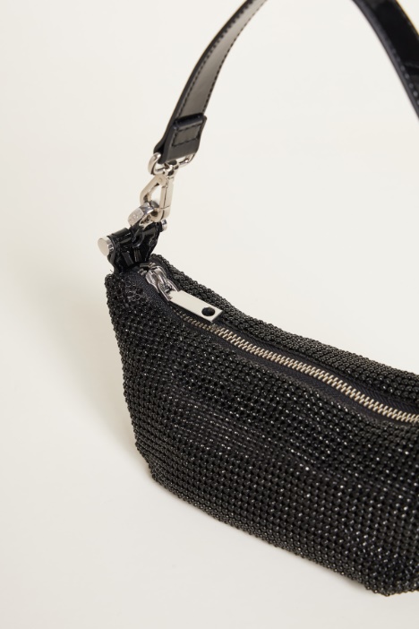 Bolso de malla de pedrería