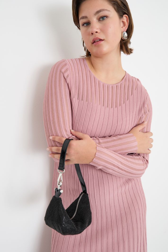 Rhinestone mesh bag Intrend - 5