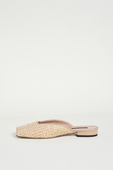 Sandali open-toe in paglia