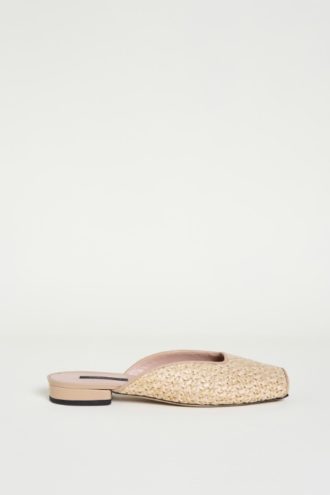 Raffia open-toe sandals Intrend