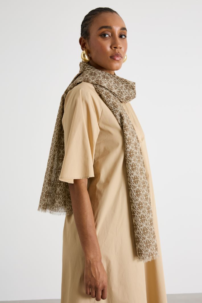 Printed voile stole Intrend