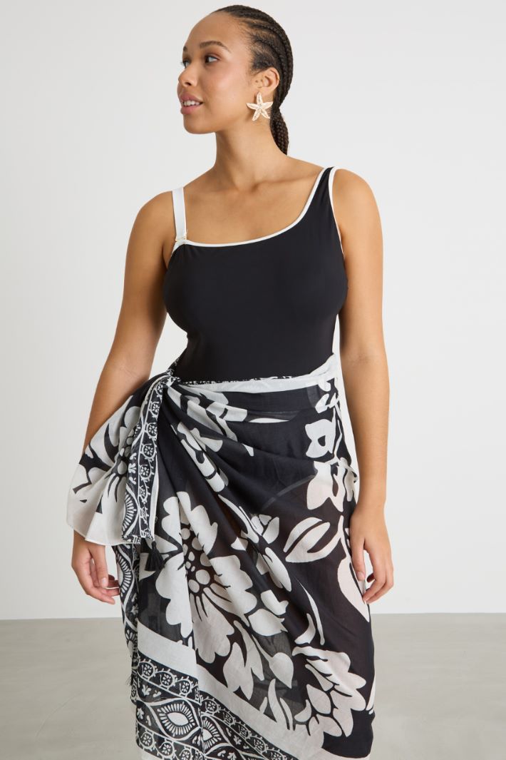 Printed cotton pareo Intrend - 2
