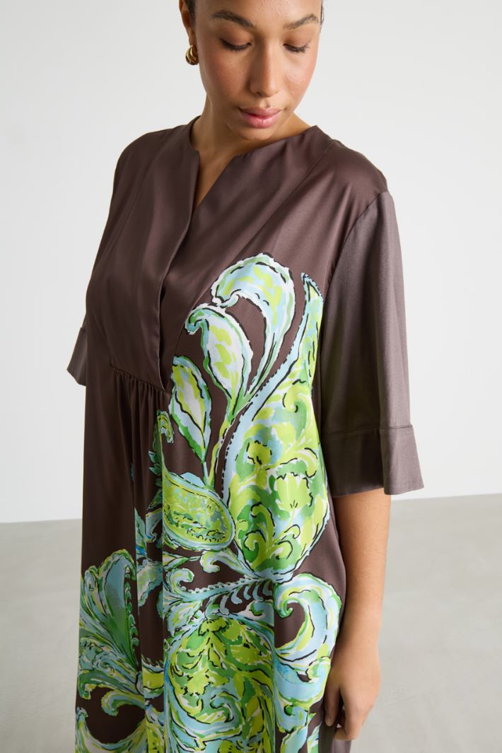 Jersey and twill dress Intrend - 3