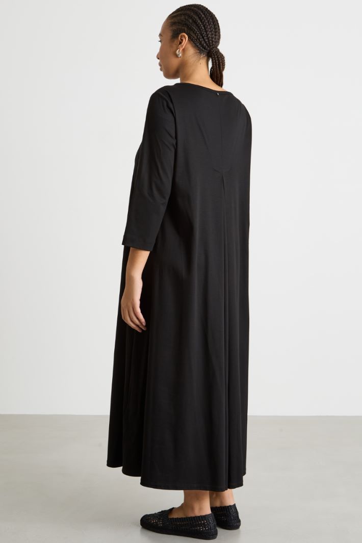 Pleated jersey maxi dress Intrend - 4