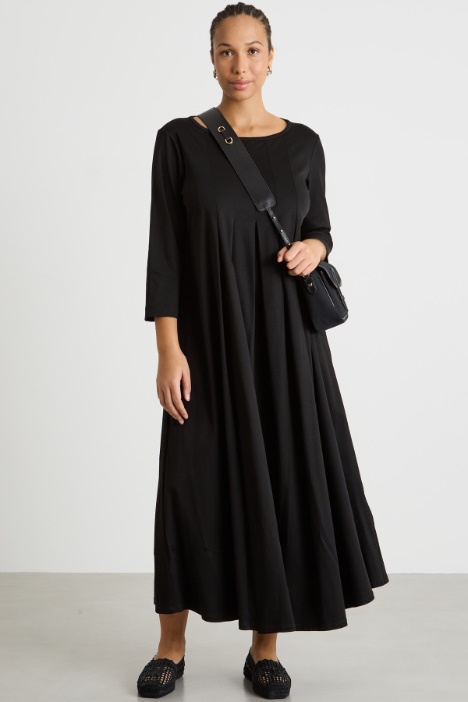 Pleated jersey maxi dress Intrend